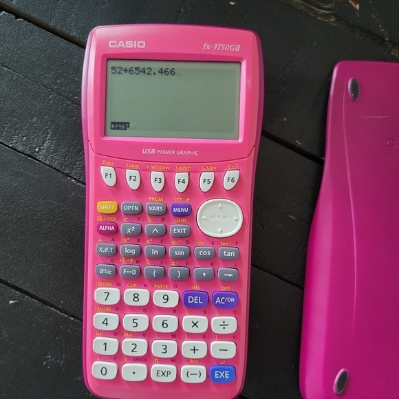 Casio Graphing Calculator FX-9750 GLL Pink Cover Case Tested & Working - Picture 2 of 3
